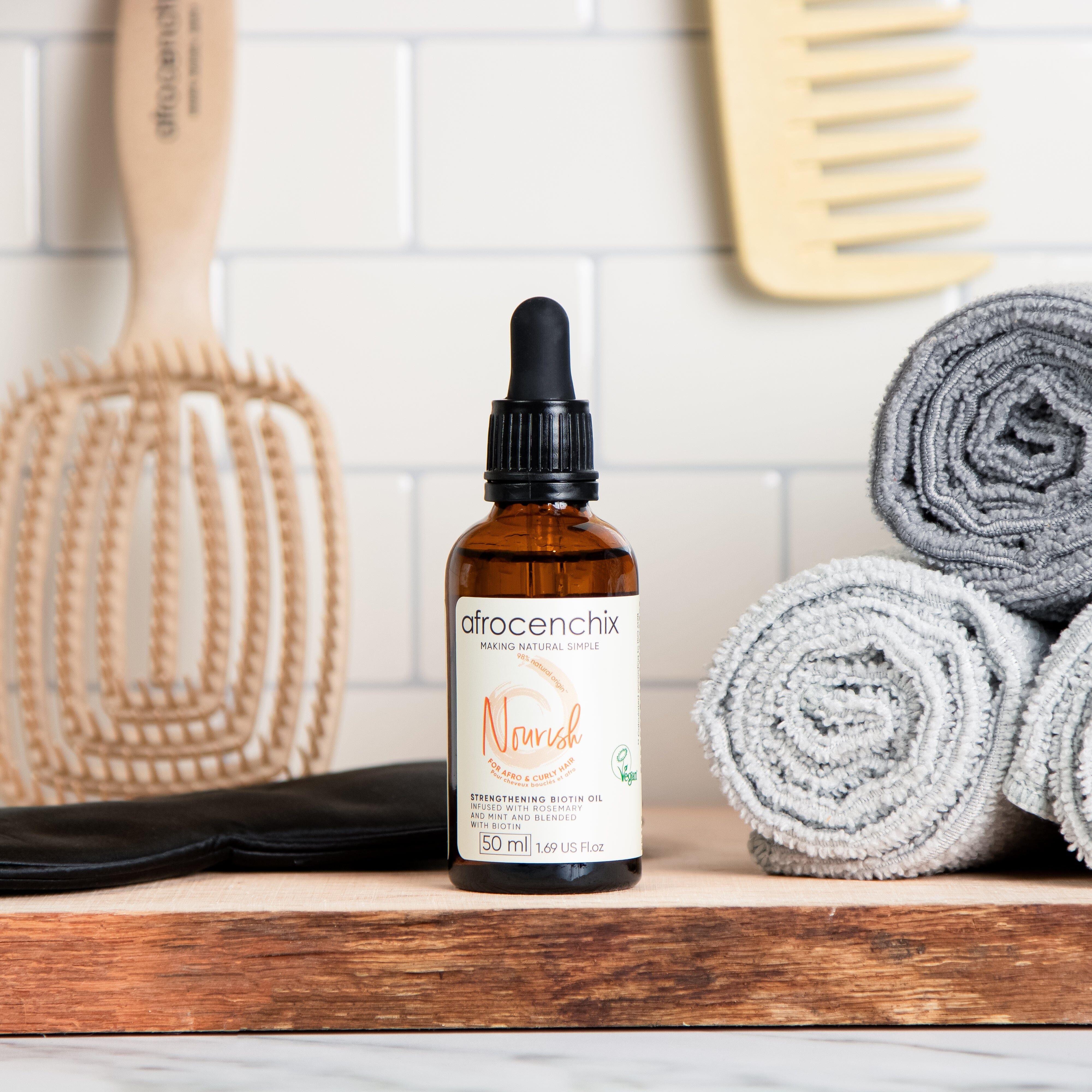 Nourish- Strengthening Biotin Oil with Rosemary, Mint & Coconut Oil - Image 6